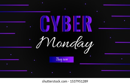cyber monday letter on elegant background