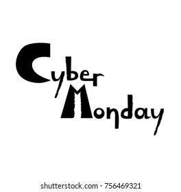 Cyber Monday lettering