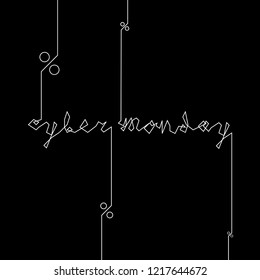 Cyber monday, lettering composition.