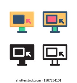 Cyber Monday logo icon design in four style. Line, Glyph, Flat and Color Line style