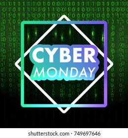 Cyber Monday modern concept. Vector illustration for your design.