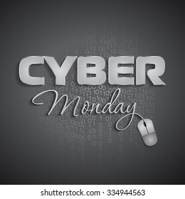Cyber Monday mouse lighting background. 