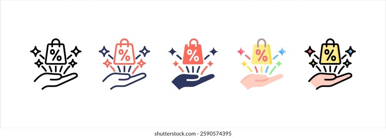 Cyber Monday Multi Style Icon Set