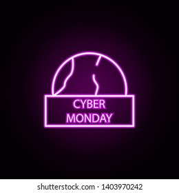 cyber Monday neon icon. Elements of cyber monday set. Simple icon for websites, web design, mobile app, info graphics