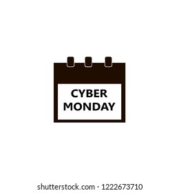 cyber monday on calendar icon. flat design