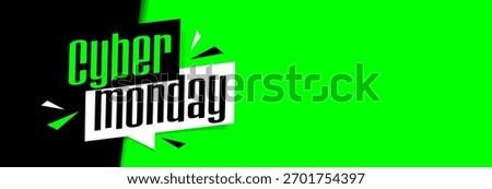 Cyber Monday on green background