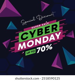 Cyber Monday poster and banner for shop.