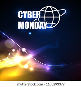 Cyber monday poster design background