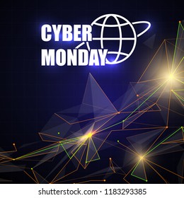 Cyber monday poster design background