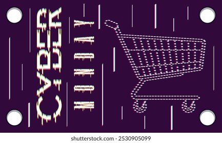 Vector de descuento de póster de Cyber Monday
