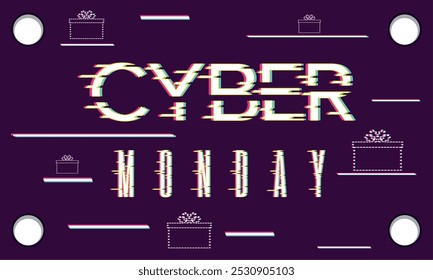 Vector de descuento de póster de Cyber Monday