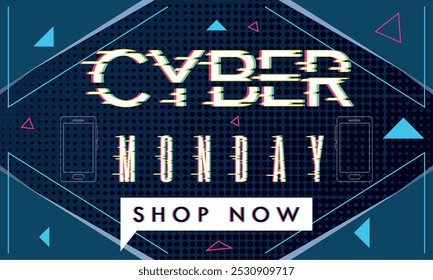 Cyber Monday poster discount Vector