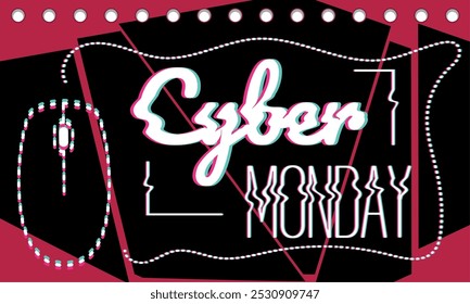 Vector de descuento de póster de Cyber Monday