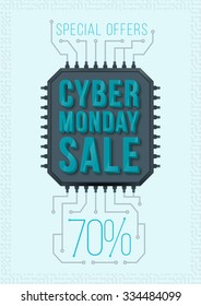 Cyber Monday poster for sale and discount offers.