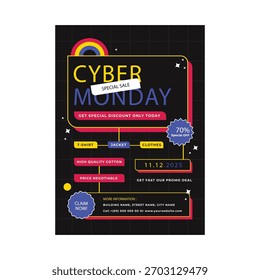 Cyber Monday poster template design