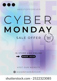 Cyber monday premium poster template