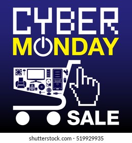 Cyber Monday Sale background. Cyber Monday sale banner design. vector illustration