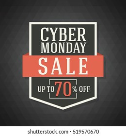 Cyber Monday Sale Background for Good Deal Promotion. Cyber Monday Banner and Label for Website.Vector illustration