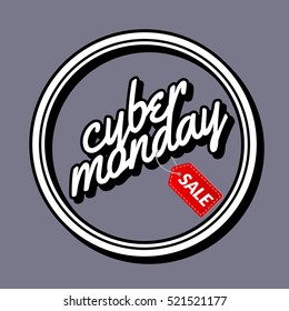 Cyber monday SALE background. Online sale offer. Internet cyber monday discount for shop.