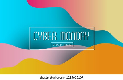 Cyber Monday Sale background with space for your text. Metal background. Vector illustration.
