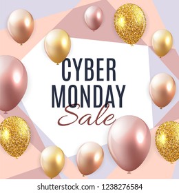 Cyber Monday Sale-Hintergrund, Vektorgrafik EPS10