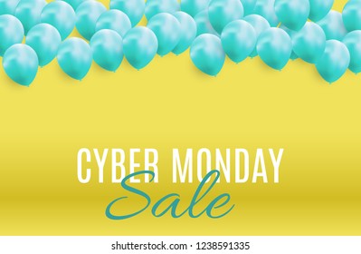 Cyber Monday Sale Background Vector Illustration EPS10