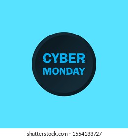 Cyber monday sale banner with circle shape.