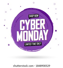 Cyber Monday Sale, Banner-Design-Vorlage, Freigrenzangebot, Ende der Saison-Angebot, nicht verpassen, Vektorgrafik