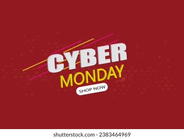 Cyber Monday sale banner design editable EPS File Sale banner template design. Cyber Monday on a Red background. Vector illustration