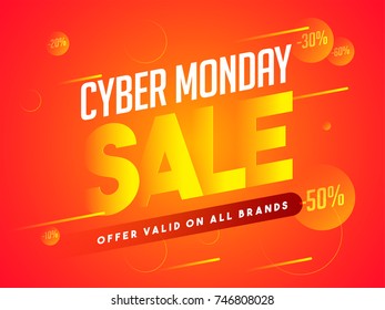 Cyber Monday Sale Banner Design with Dicount Offer.