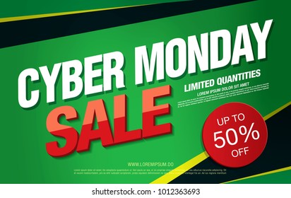 cyber Monday sale banner layout design