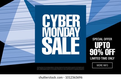 cyber Monday sale banner layout design