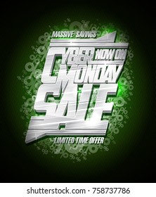 Cyber monday sale banner, limited time offer