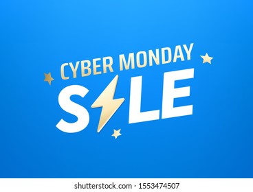 Cyber monday sale banner. Season offer concept