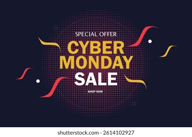 Cyber Monday sale banner template for business promotion vector