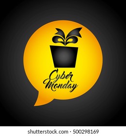 cyber monday sale commerce vector illustration design