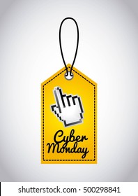 cyber monday sale commerce vector illustration design