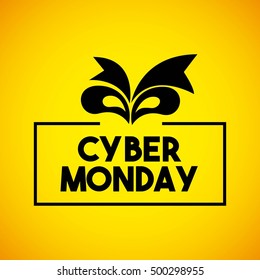cyber monday sale commerce vector illustration design