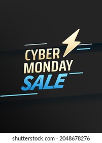 Cyber monday sale concept. Vector voucher


