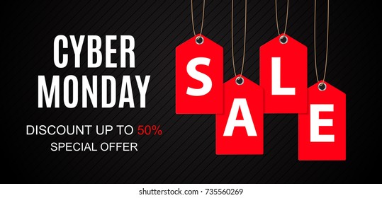 Cyber Monday Sale Deals Design Template Vector Illustration EPS10