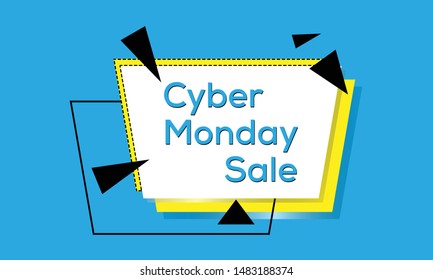 Cyber Monday Sale Design for Business. Discount Banner Promotion Template.