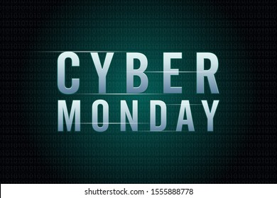 Cyber Monday sale design concept. Modern trend design template. Online shopping and marketing concept, Vector illustration.