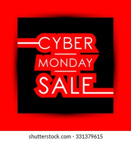 Cyber Monday Sale design poster. Vector illustration.