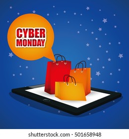 cyber monday sale event vector illustration design