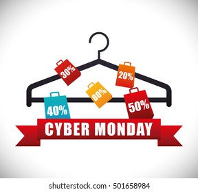 cyber monday sale event vector illustration design