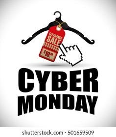 cyber monday sale event vector illustration design