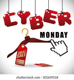 cyber monday sale event vector illustration design