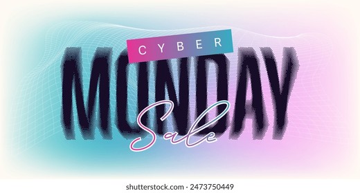 Cyber monday sale illustration temlate design