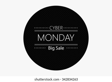 cyber monday sale inscription circle design template. Vector illustration
