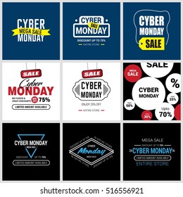 cyber monday sale label set